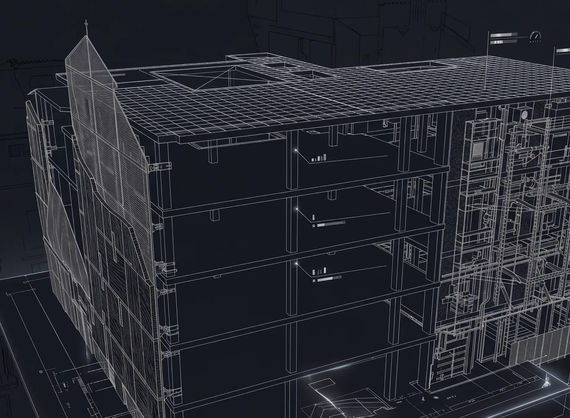 BIMで作成した建築物の構造モデル